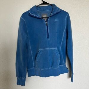 Nike Vintage 2000’s Quater Zip Up Light Faded Blue Sportswear Sweater